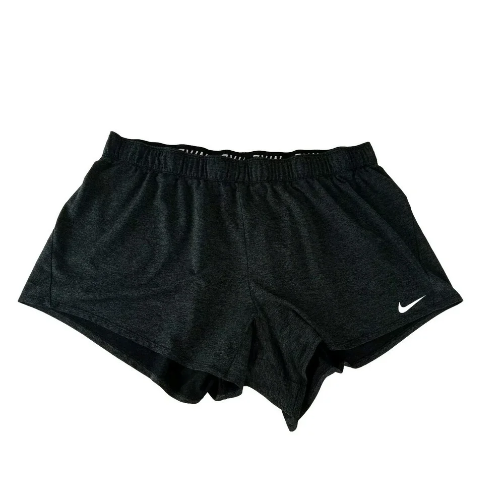 Nike Dri-Fit Athletic Shorts‎ Drawstring Waist Black Women's Sz 2X